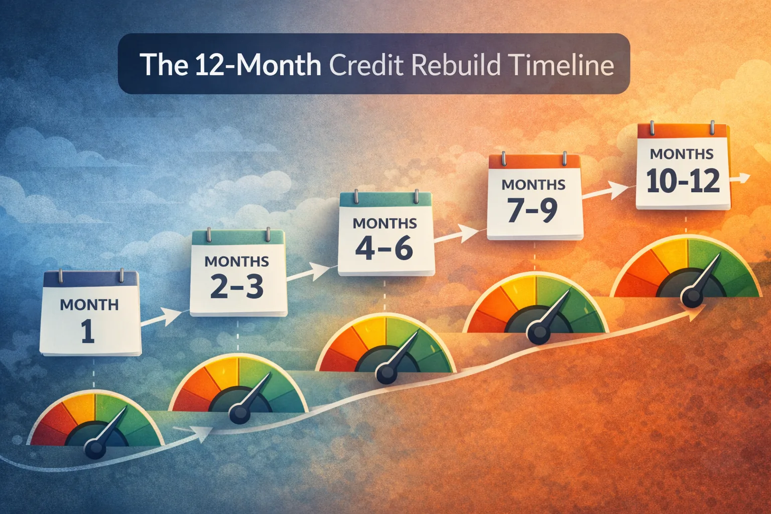 The 12-Month Credit Rebuild Timeline: What Actually Happens to Your Score