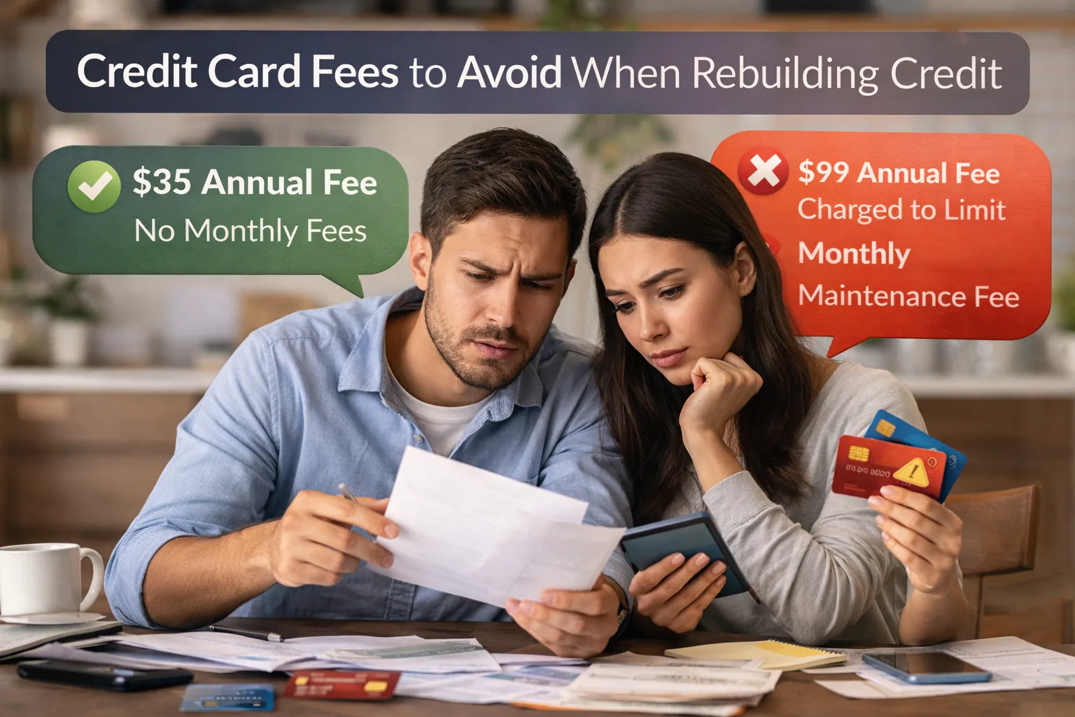 Credit Card Fees to Avoid When Rebuilding Credit (And Which Fees Are Fine)